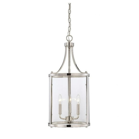 3 Light Small Foyer-Transitional Style with Traditional and Contemporary Inspirations-26 inches Tall By 12 inches Wide-Polished Nickel Finish Bailey