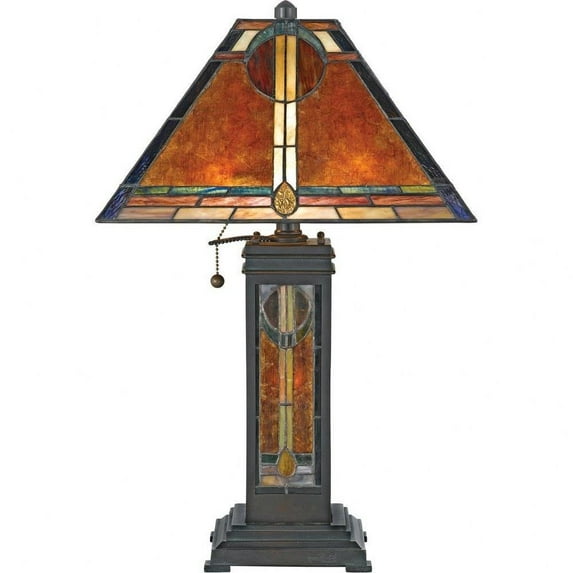 3 Light Tiffany Desk Lamp Vintage Tiffany Table Light Bailey Street Home 71-Bel-619405