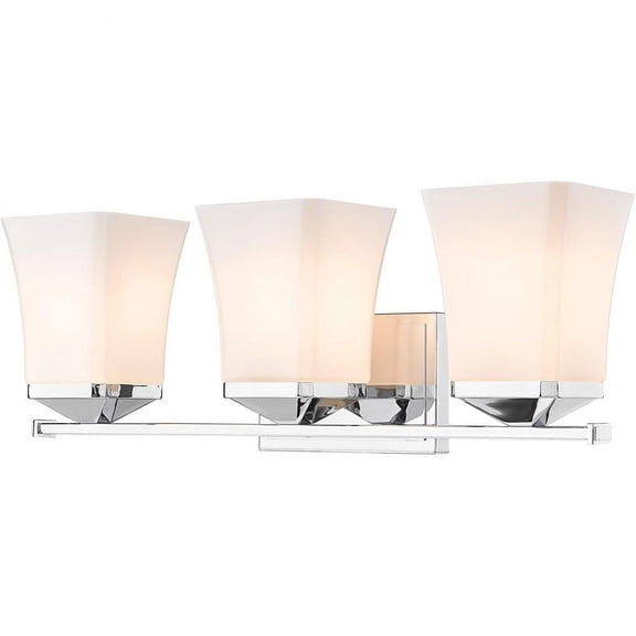 3 Light Vanity Light Fixture in Traditional Style-7.75 inches Tall and 22 inches Wide-Chrome Finish Bailey Street Home 372-Bel-4619941