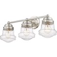 thumbnail image 1 of 3 Light Vanity Light Fixture in Transitional Style-9.5 inches Tall and 22.5 inches Wide-Brushed Nickel Finish Bailey Street Home 372-Bel-4652416, 1 of 1
