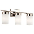 thumbnail image 1 of 3 Light Vanity Light in Art Deco Style-10 inches Tall and 24 inches Wide-Polished Nickel Finish Bailey Street Home 147-Bel-4436068, 1 of 10