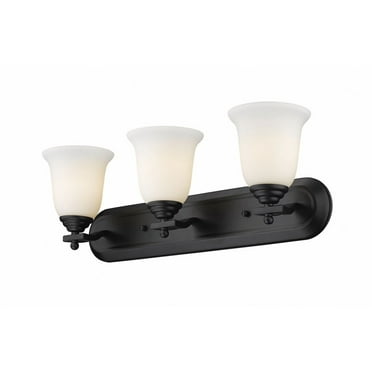 3 Light Vanity , Matte Opal