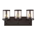 thumbnail image 1 of 3 Light Wall Fixture with Clear Seeded Glass - Oil Rubbed Bronze, 1 of 1