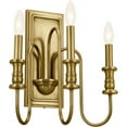 thumbnail image 1 of 52473NBR Kichler Lighting Karthe - 3 Light Wall Sconce In Homestead Style-14.5 Inches Tall and 9.5 Inches Wide-Natural Brass Finish, 1 of 10