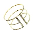 thumbnail image 1 of 3 Line Rhinestone Cuff Crystal Bracelet, Gold, 1 of 1