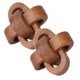 thumbnail image 1 of 3 Link Wood Knot Decor, Rustic Home Décor Accents Hand Carved Coffee Table Decoration, Boho Chain Link Decoration, Modern Shelf, Rustic Objects for Home Living Room Bedroom 2Pcs, 1 of 9