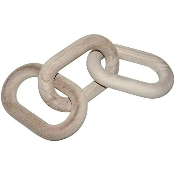 - 3 Link Wood Knot for Home Decoration,Wood Chain Link Decor,Decorations for Living Room, Rustic Farmhouse, Shelf,Coffee Table Decor