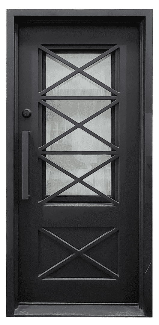 3-Lite Iron Door