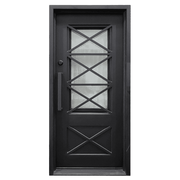 3-Lite Iron Door