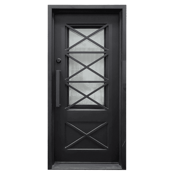 3-Lite Iron Door