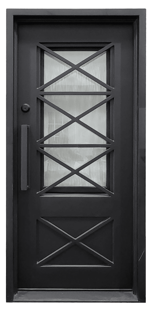 3-Lite Iron Door