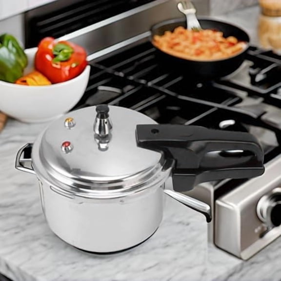 3 Liter Aluminum Alloy Pressure Cooker for Gas Stove,  Express Pot with Locking Lid, Deep Kitchen Appliance for Home and Camping