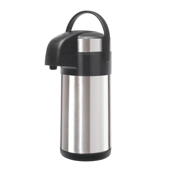 3 Liter Stainless Steel Thermal Coffee Carafe with Pump Dispenser - Keeps Beverages Hot for 4-6 Hours