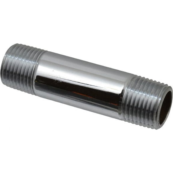 3" Long, 1/2" Pipe Threaded Brass Pipe Nipple
