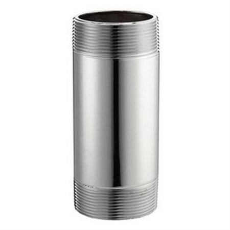 Merit Brass 3008 Chrome Plated Brass Nipple, 1/2" x 3"