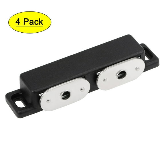 3" Long Double Magnetic Latches Catch ABS Black 4Pack