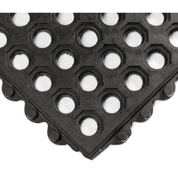 Wearwell Interlock Drainage Mat,Black,3 ft.x3 ft. 572