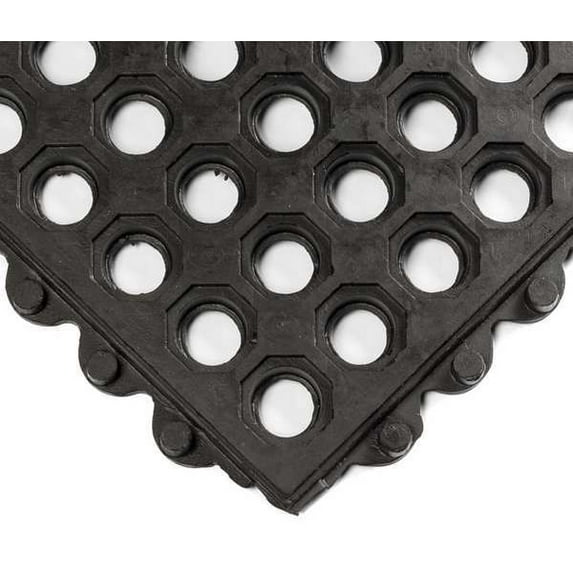 Wearwell Interlock Drainage Mat,Black,3 ft.x3 ft. 572