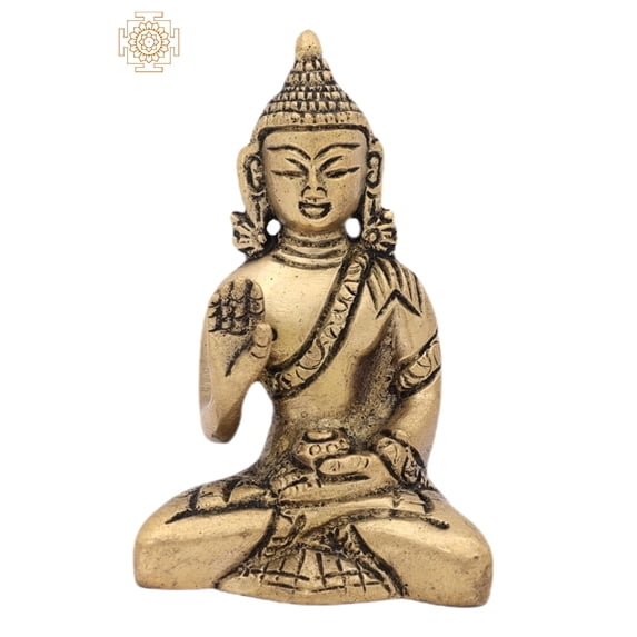 3" Lord Buddha Idol | Buddha Shakyamuni Brass Statue | Home Decor Items