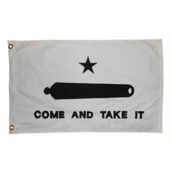(3 Lot) 3x5 Texas Gonzales Gonzalez Come and Take It Cannon Flag 3'x5' grommets