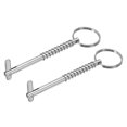 thumbnail image 1 of 3" Lx0.2" Dia 316 Stainless Steel Quick Release Pin Usable Length 2.63" Bimini Top Pin 4 Pack, 1 of 5