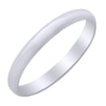 thumbnail image 1 of AFFY 3 MM Half Round Band Engagement Ring in 10k White Gold Ring Size - 12, 1 of 1