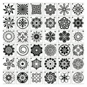 3 Mandala Stencils Dot Painting Templates, Reusable Mandala Drawing Stencils Rock Furniture Art Projects3.5x3.5 inch