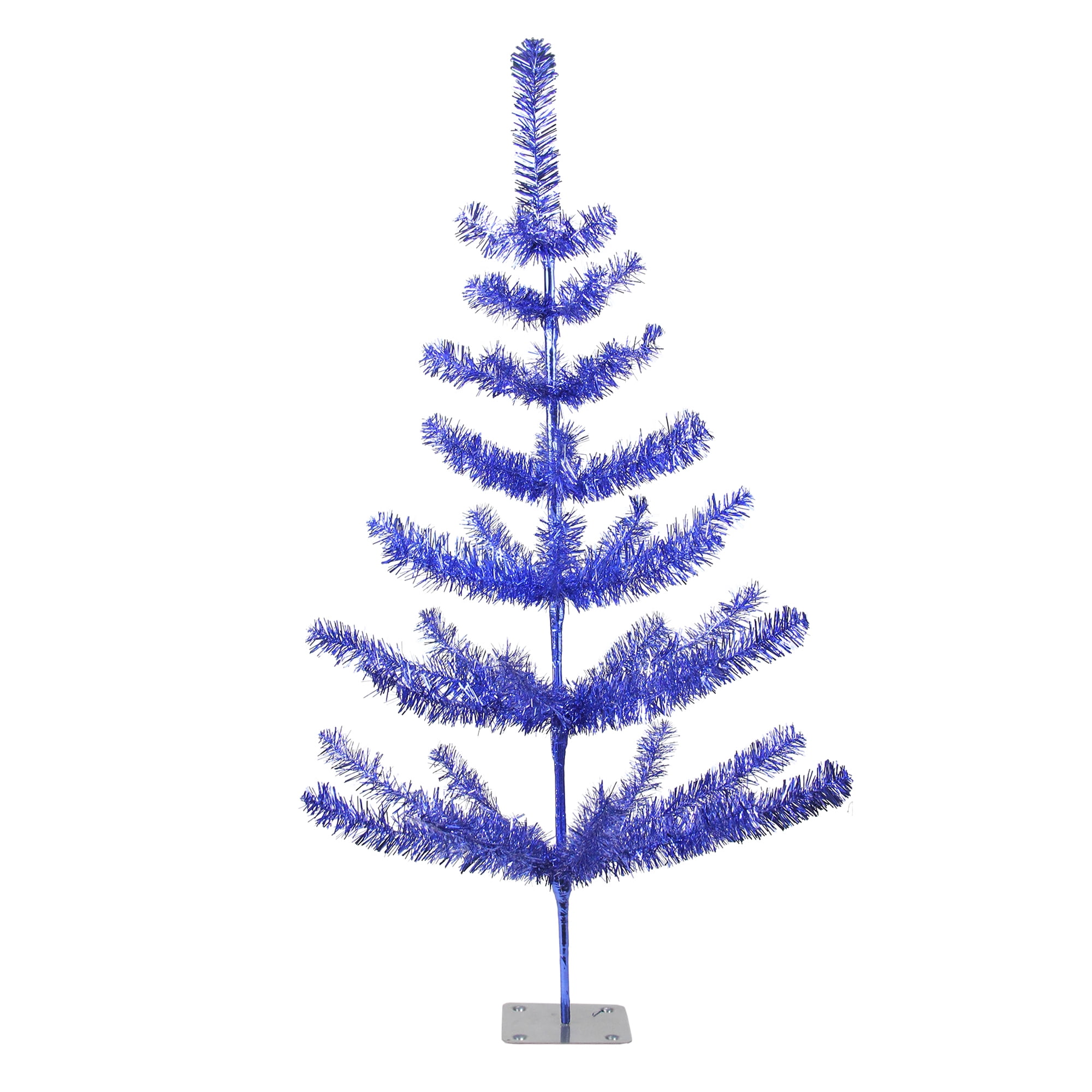 3' Medium Blue Tinsel Twig Pine Artificial Christmas Tree Unlit