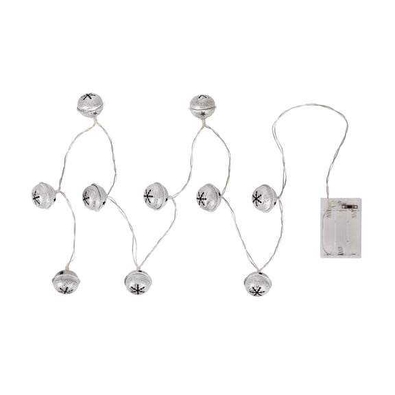 3' Metal Bell String Light with 10 LED Lights