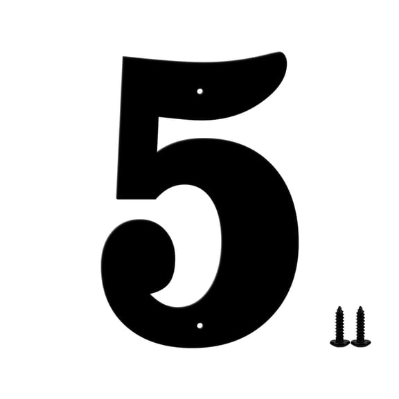 3 IN Metal House Numbers, House Address Letters and Numbers for Outside Signs, Metal Letters Door Numbers Signage Street Address Plaque for Garden Door Mailbox Decor (Number 5)