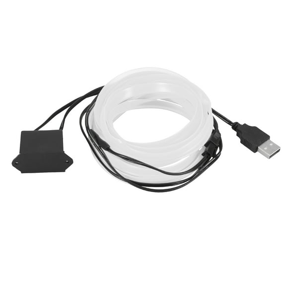 3 Meter/10ft Interior USB Neon EL Wire String Strip Ice Blue Cold Light Glow String Strip Set for Car