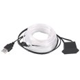 thumbnail image 1 of 3 Meter/10ft USB Neon EL Wire String Strip White Cold Light Glow String Strip Set for Car, 1 of 6