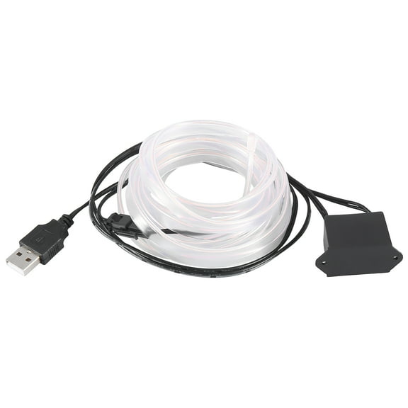 3 Meter/10ft USB Neon EL Wire String Strip White Cold Light Glow String Strip Set for Car