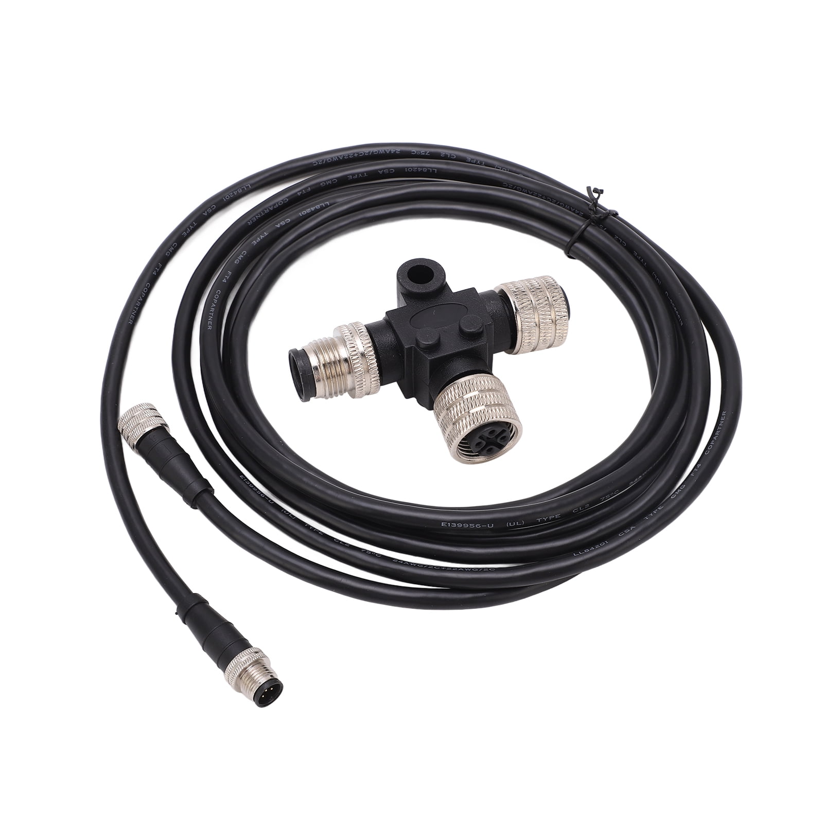 3 Meter Backbone Cable for NMEA 2000 with Tee Connector IP67 Waterproof
