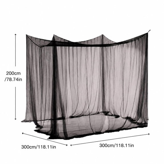 3-Meter Pop Up Screen Tent Outdoor Mosquito Net Canopy Gazebo Sunshade for Backyard Patio Deck Picnics Bbq Camping Shelter Netting Room Black