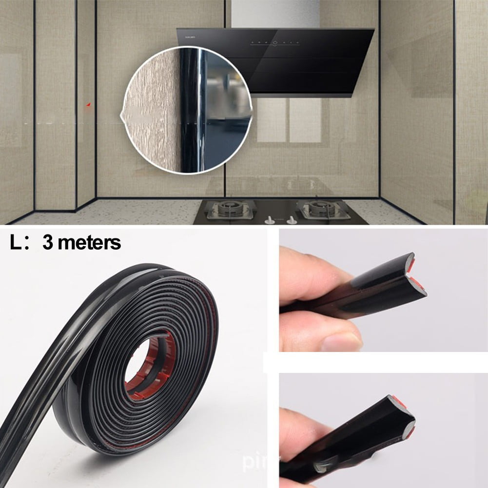 3 Meters*2cm Wall Corner Decor Strip Wall Skirting Line PVC Adhesive