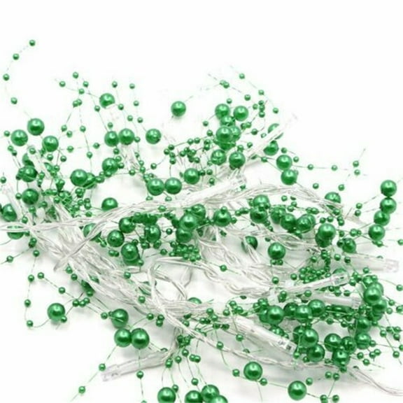 3 Meters 30 Led Red Christmas Garland with String Lights Beaded Garland Christmas Lights Battery Operated Festive Lighted Christmas Decor for Indoor Home Mantel Fireplace Holiday Party Decor,Green