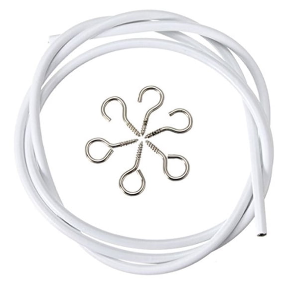 3 Meters Curtain Rope Accessories Decorative PVC Home Steel Wire Hardware Spring Curtains The Hook