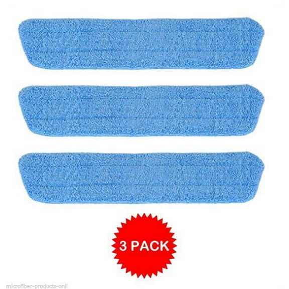 3 Microfiber Replacement Household Wet Scrub Mop Pads
