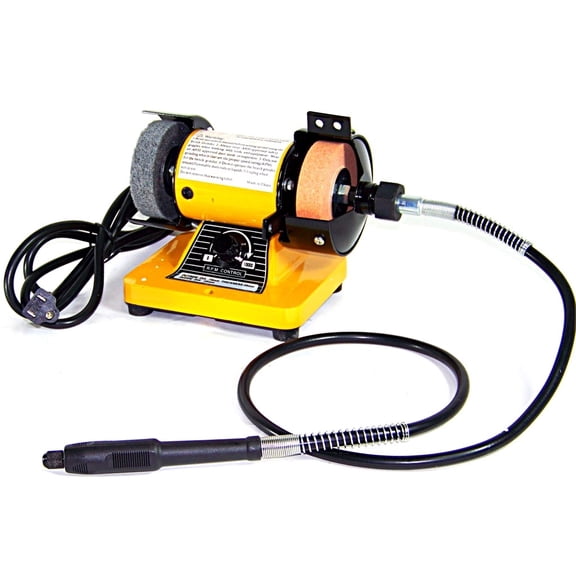 3" Mini Bench Grinder Rotary Shaft Die Carving Polisher Buffer Variable Speed