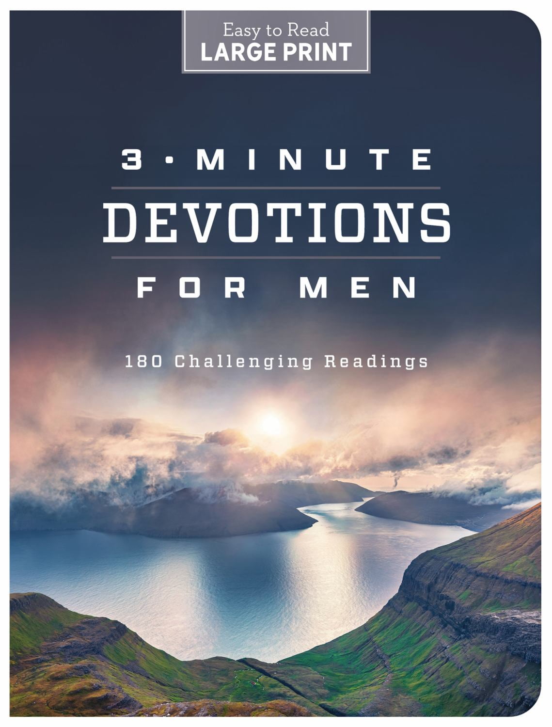 3-Minute Devotions for Men Large Print: 180 Challenging Readings (Paperback)