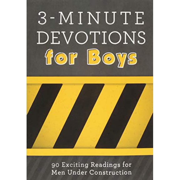 Pre-Owned 3-Minute Devotions for Boys: 90 Exciting Readings for Men Under Construction, 9781630586782, 1630586781, Paperback, GLD edition