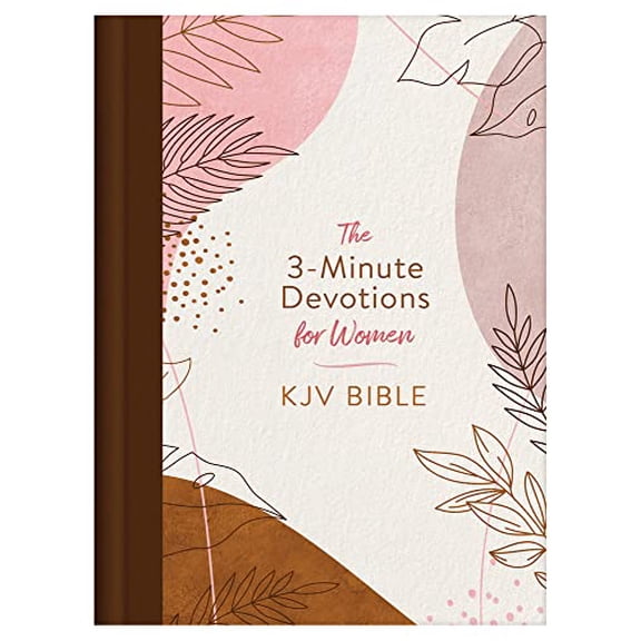 Pre-Owned 3-Minute Devotions for Women KJV Bible [Rose & Copper Florets] (Hardcover) by Compiled by Barbour Staff