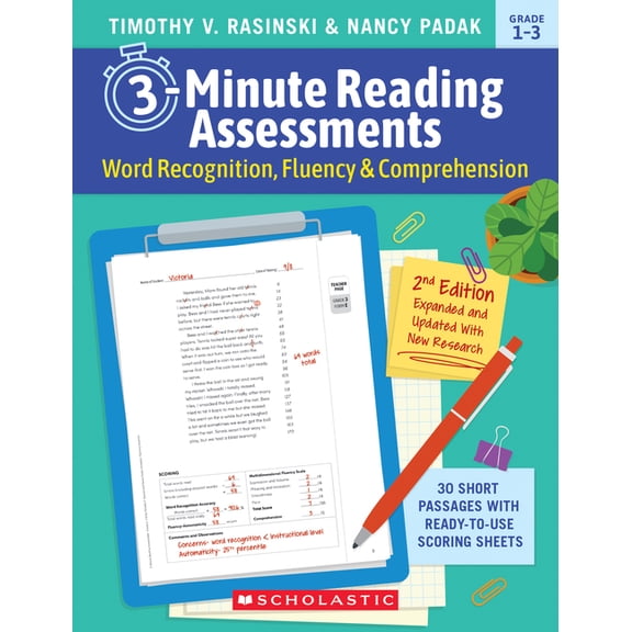 3-Minute Reading Assessments: Word Recognition, Fluency & Comprehension: Grades 1-3, 2nd Edition, (Paperback)