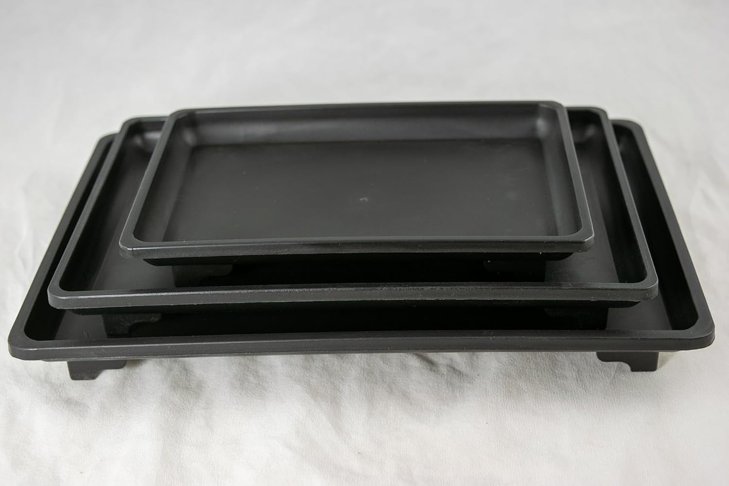 3 Mix Rectangular Black Plastic Humidity/Drip Tray for Bonsai Tree and
