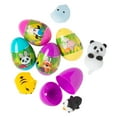 thumbnail image 1 of 3" Mochi Toy-Filled Zoo Animal Plastic Easter Eggs - 12 Pieces, 1 of 1