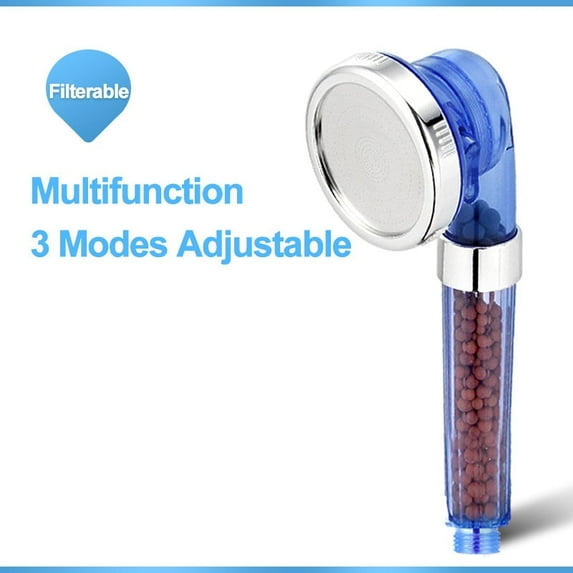 3 Mode Bath Shower, Adjustable Jetting Shower Head for Men & Women, High Pressure, Water Saving, Bathroom Anion Filter, Shower SPA Nozzle