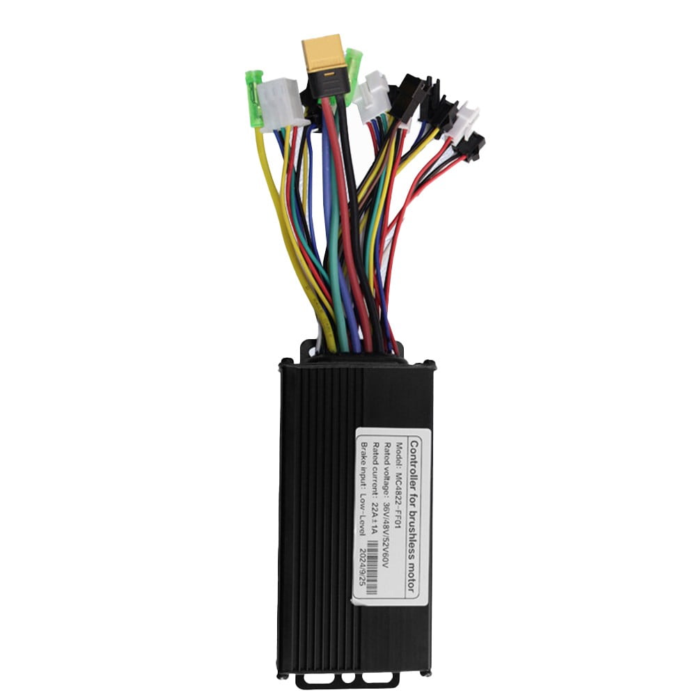 Kit controller electric 36V 48V 500W, Mmgoqqt, panou LCD rotund 2 in 1, maneta de acceleratie, pentru biciclete electrice, 25mm