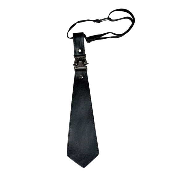 3. Modern Adjustable Steel Necktie With PU Accents No-Tie Design For Business Meetings & Sophisticated Styles