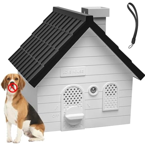 3 Modes Ultrasonic Anti Barking Device, Weatherproof Dog Bark Deterrent, Effective Silent Bark Stopper with 50 Feet Wide Coverage, Safe Humane Pet Training Tool for Indoor Outdoor Use, Black